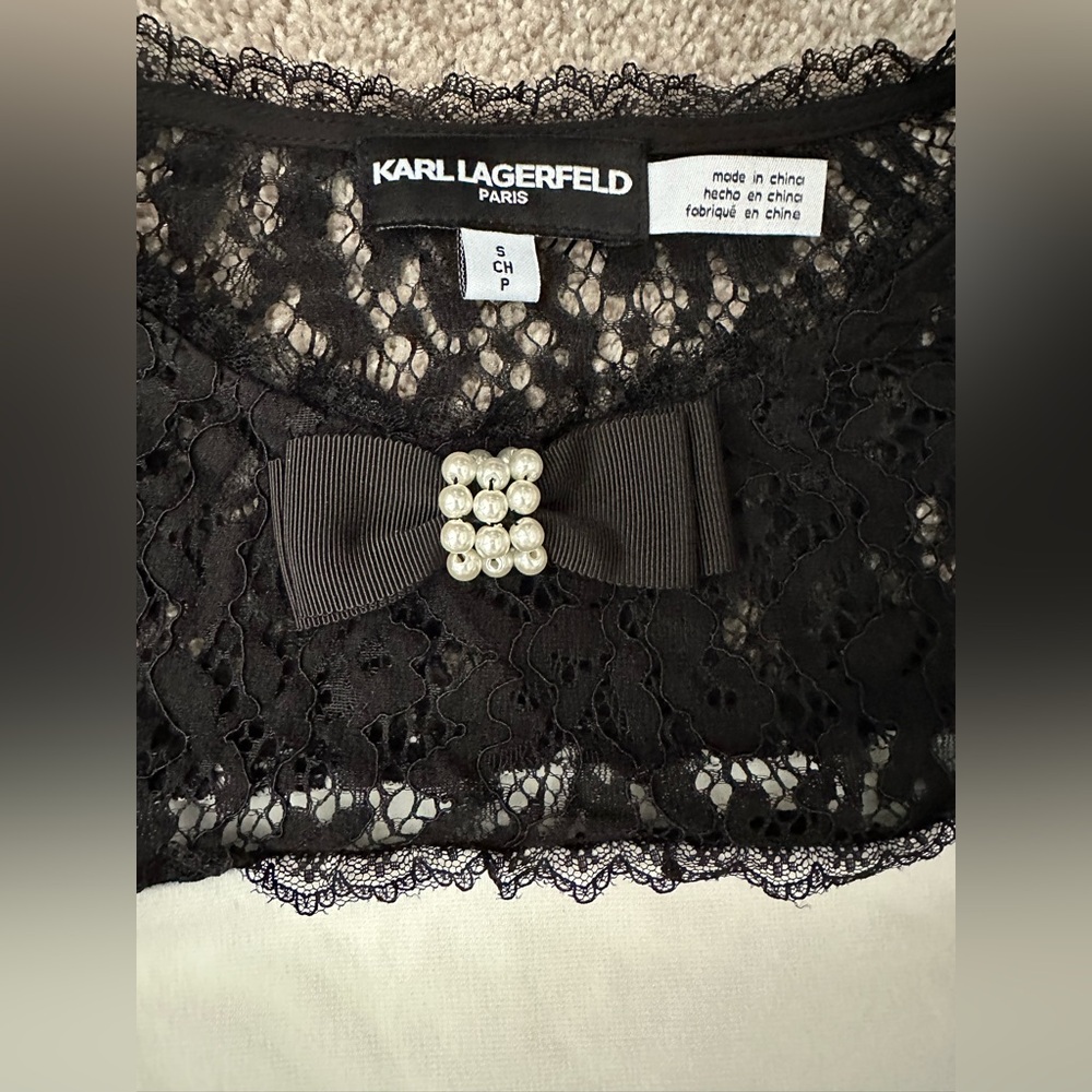 Karl Lagerfeld blouse black / white size Small